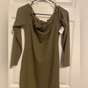 Giovanni Jolie olive green dress